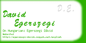 david egerszegi business card