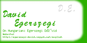 david egerszegi business card